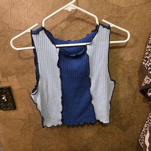 Stylish Blue and Light Blue Women's Top